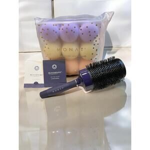MONAT Dream Big Sponge Rollers Large Barrel Hairbrush Rejuvabeads and Rejuveniqe